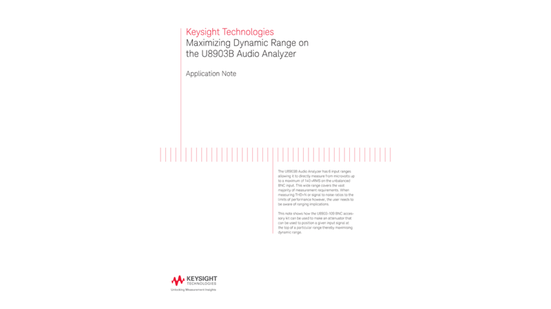 Maximize Dynamic Range with Accessory Kit on Audio Analyzers